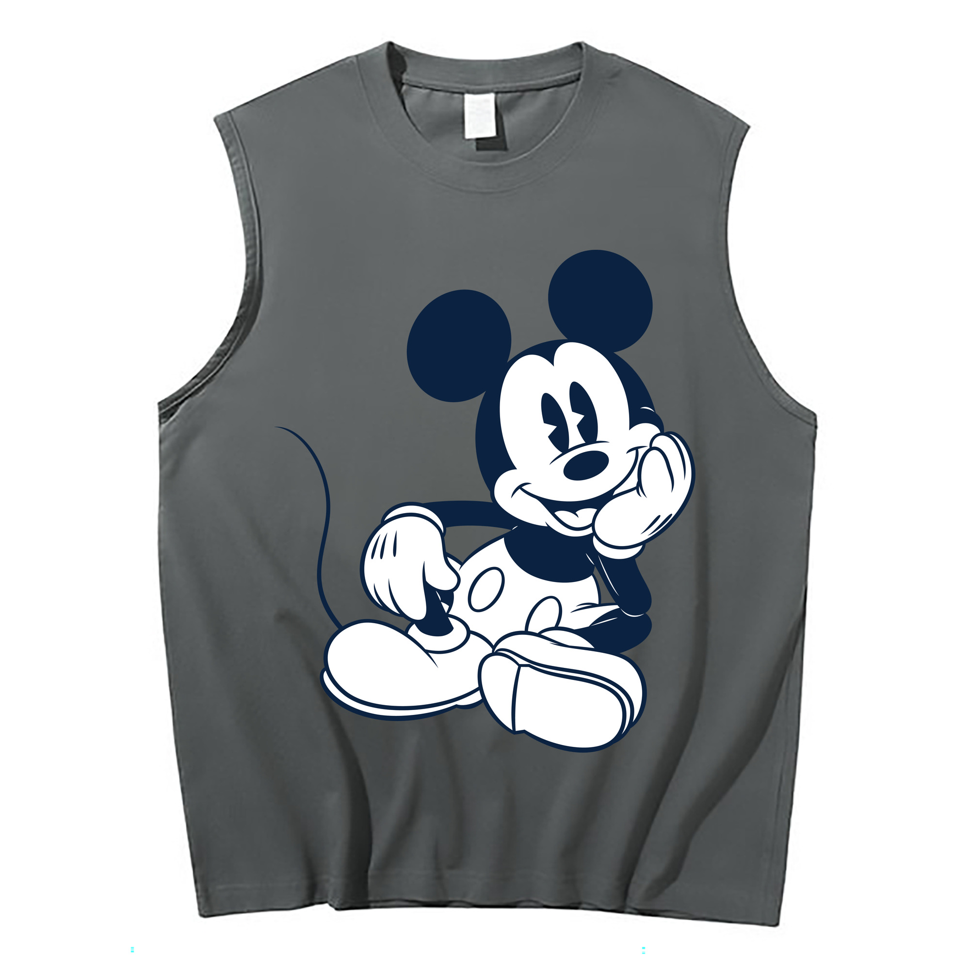 ミッキーマウス Mickey Mouse コットン100％タンクトップ（フロントプリント）